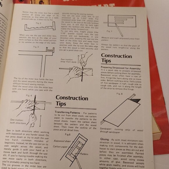 1970s Minitaures Instruction Booklets Dollhouse Decoup Light Flower Construction - Picture 16 of 16